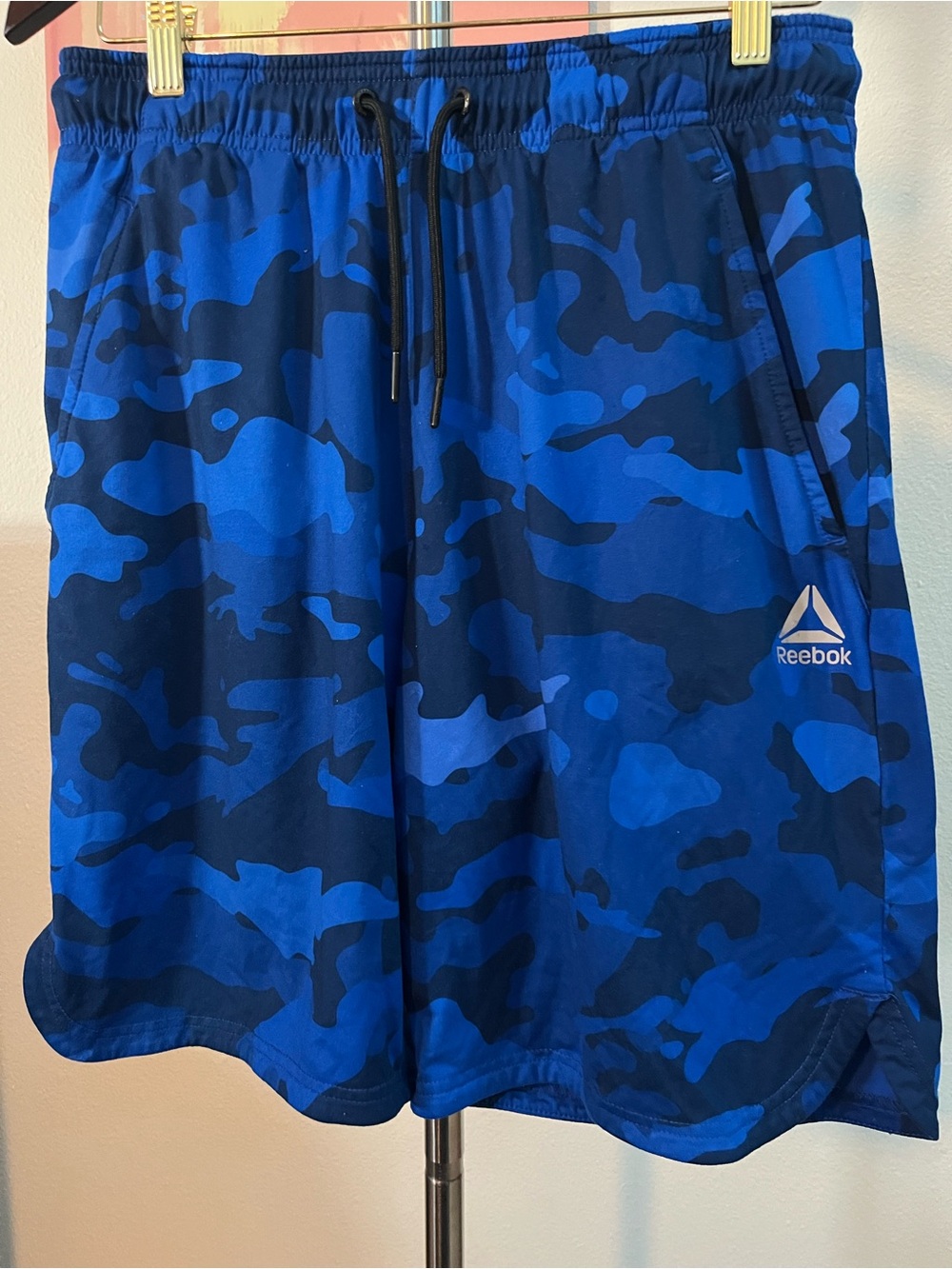 Reebok Men's Royal Blue Camo Workout Shorts